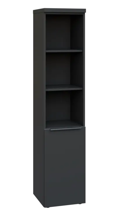 SIN 5 - 4DN3 kancelářská skříň, 1-dveřová/nika, pravá, 1820x400x400, antracit